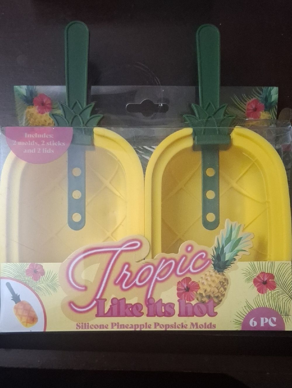 Silicone Pineapple Popsicle Molds - Yellow & Green